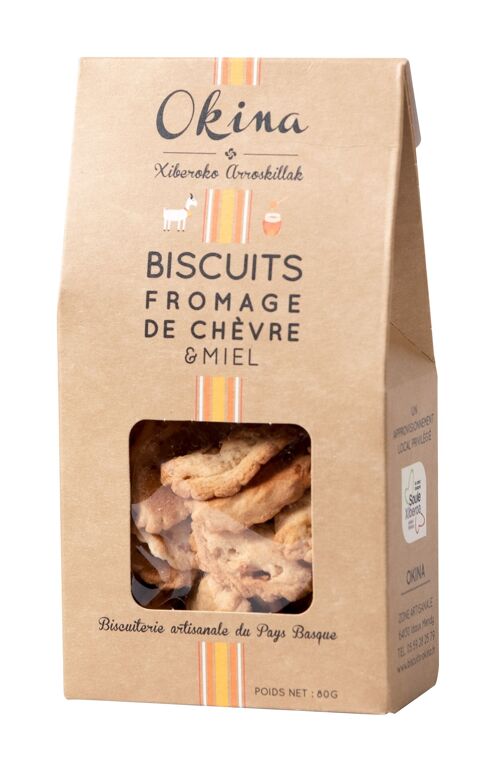Okina Goat’s Cheese & Honey Biscuits 80g