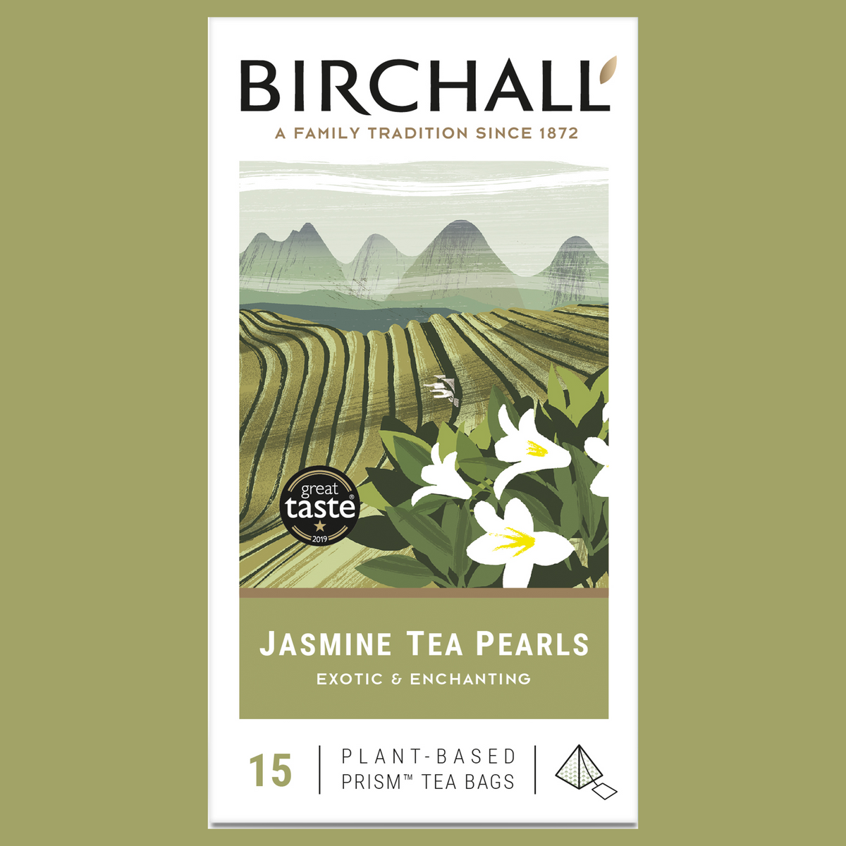 Birchall Jasmine Tea Pearls 15 Prism Tea Bags