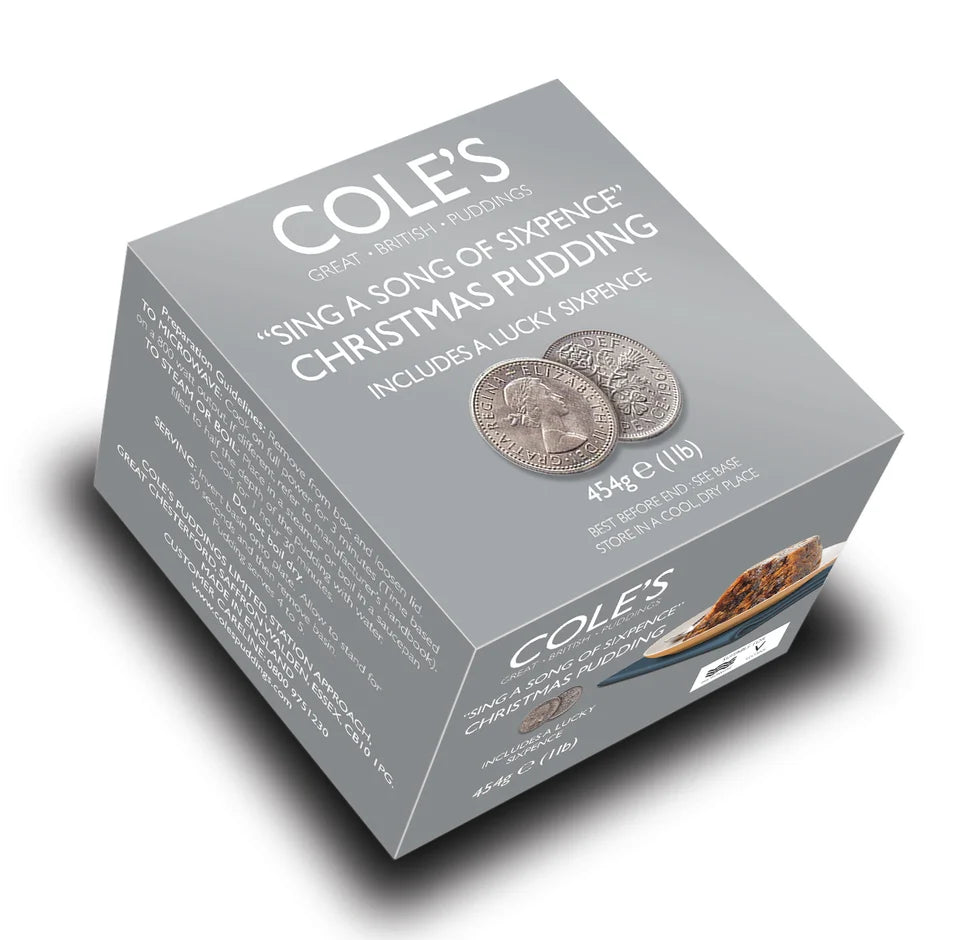Cole's Puddings "Sing A Song of Sixpence" Christmas Pudding 454g