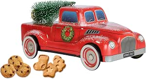 Silver Crane Christmas Truck with Tree Tin – Chocolate Chip & Christmas Spice Cookies