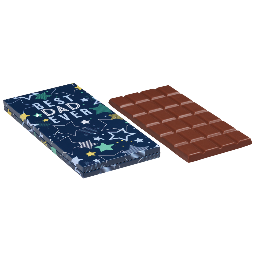 ‘Best Dad Ever’ Chocolate Bar in Gift Tin 12x 80g