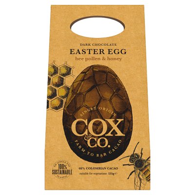 COX CO. 60% Bee Pollen & Honey Dark Chocolate Egg 155g