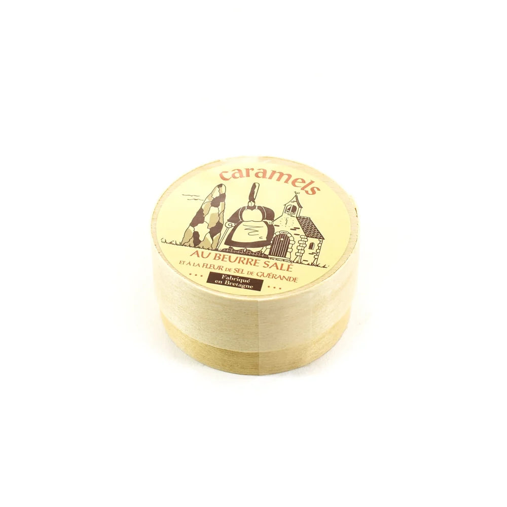 Armorine Salted Caramels Round Wooden Box 180g