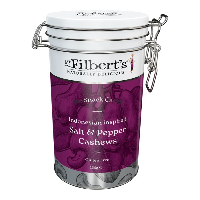 Mr Filbert's Indonesian Inspired Salt & Pepper Cashews Tin 235g