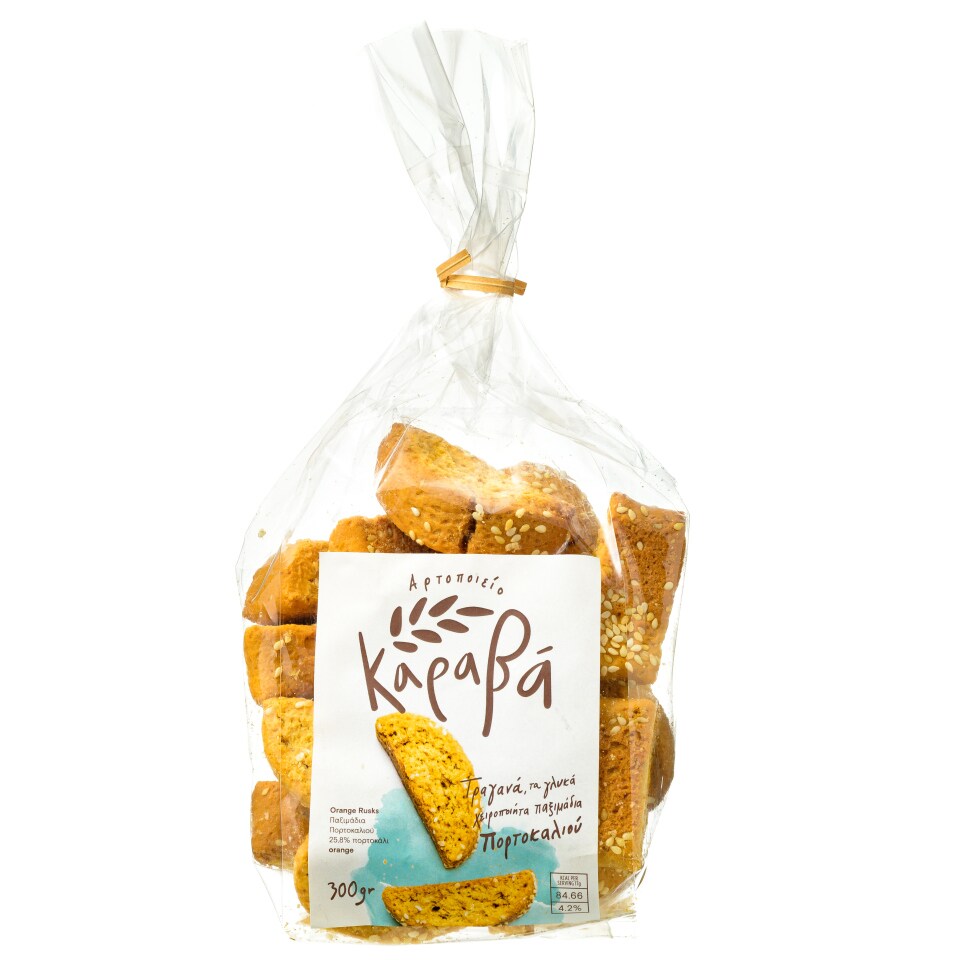 Karavas Bakery Orange Rusks 300g bag