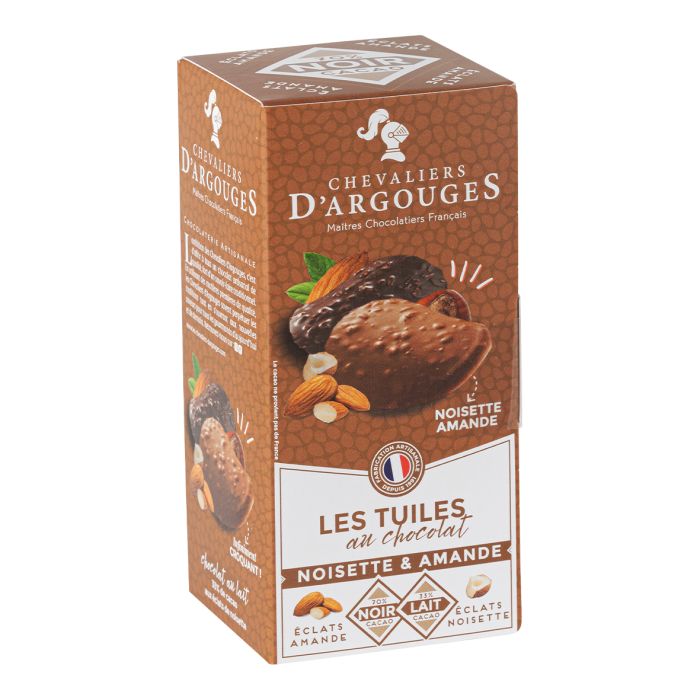 Les Chevaliers d’Argouges Tuiles in Milk Chocolate with Hazelnuts