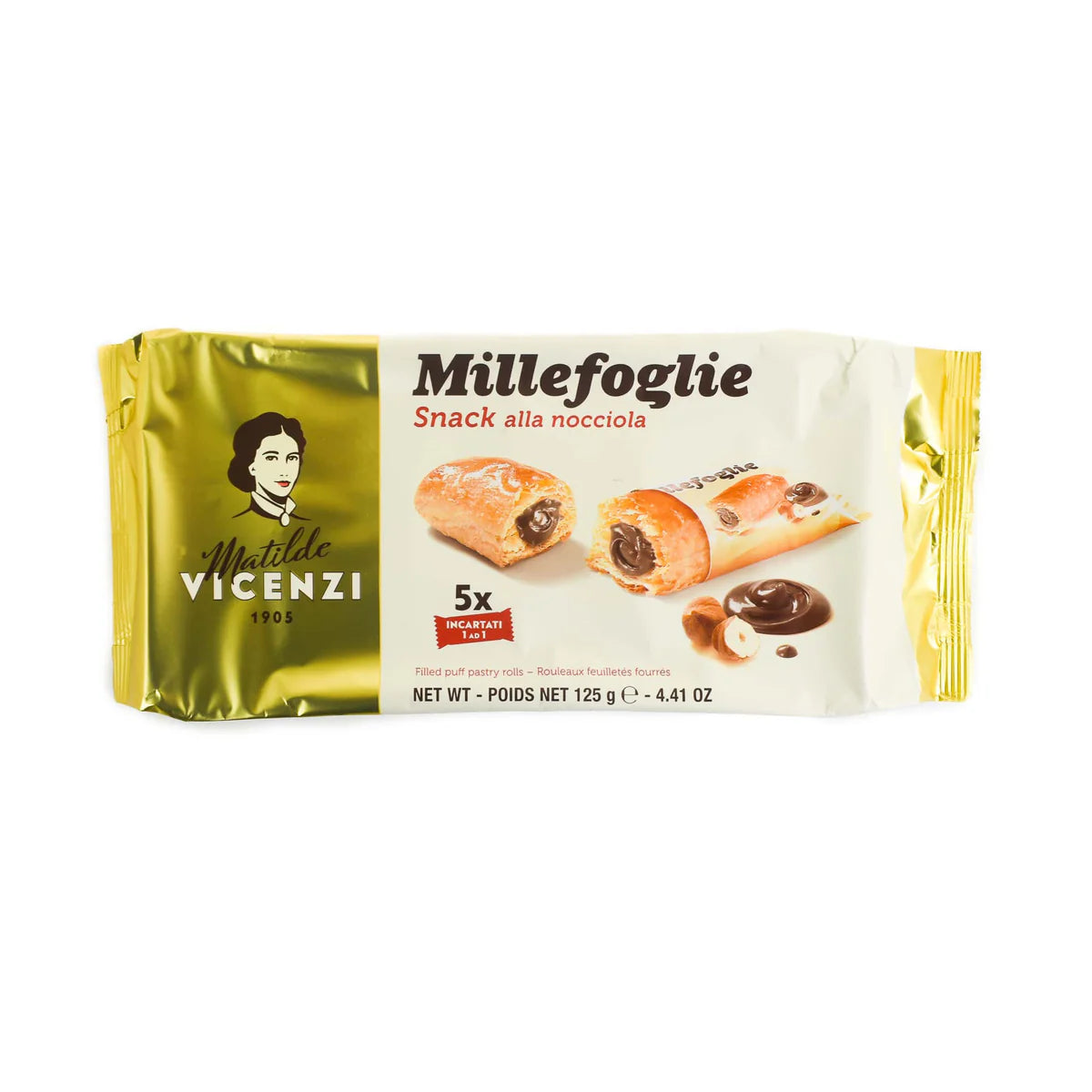 Vicenzi Puff Pastry Hazelnut Cream 125g