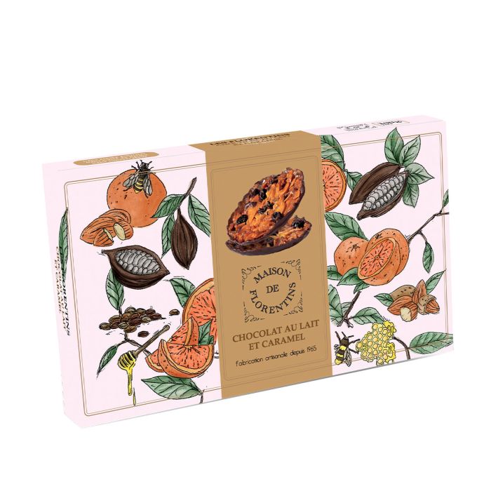 Maison de Florentins Milk Chocolate and Caramel Florentines 100g