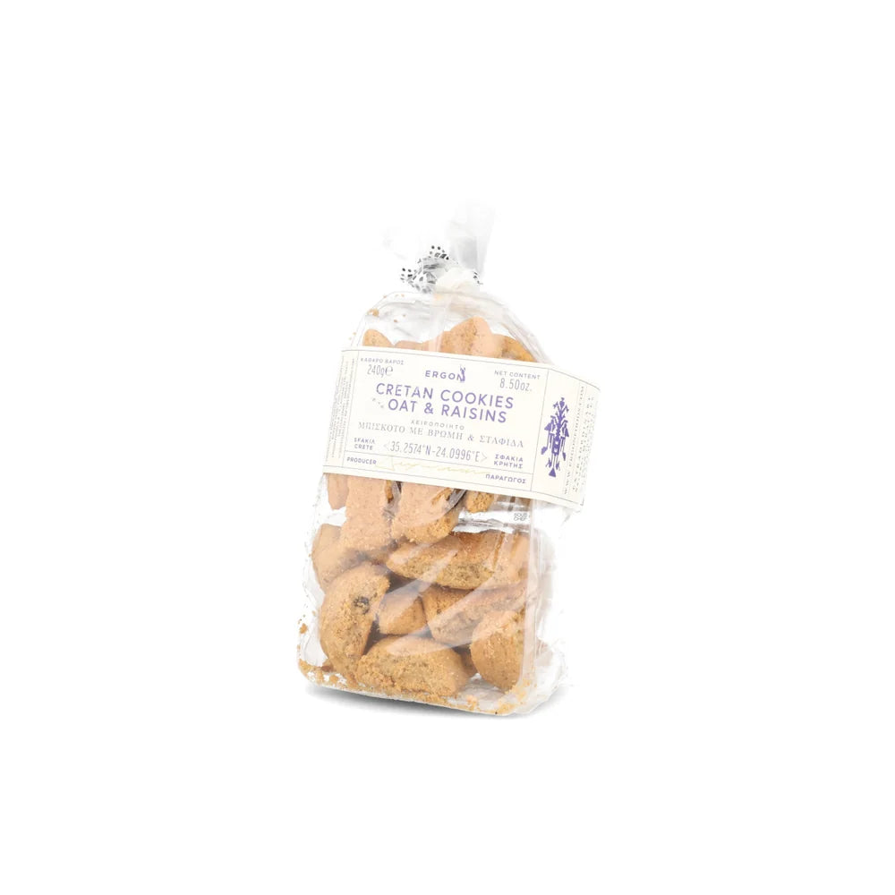 Ergon Foods Cretan Bites Oats and Raisins 240g