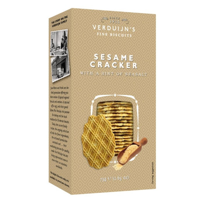 Verduijn’s Sesame Crackers with Sea Salt 75g