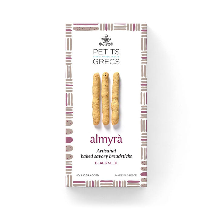 Petits Grecs Almyra Savoury Breadsticks with Black Seed & Sesame 120g