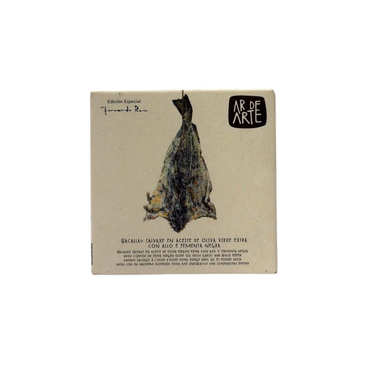 Ar de Arte Codfish In Oil with Garlic & Black Pepper 110g