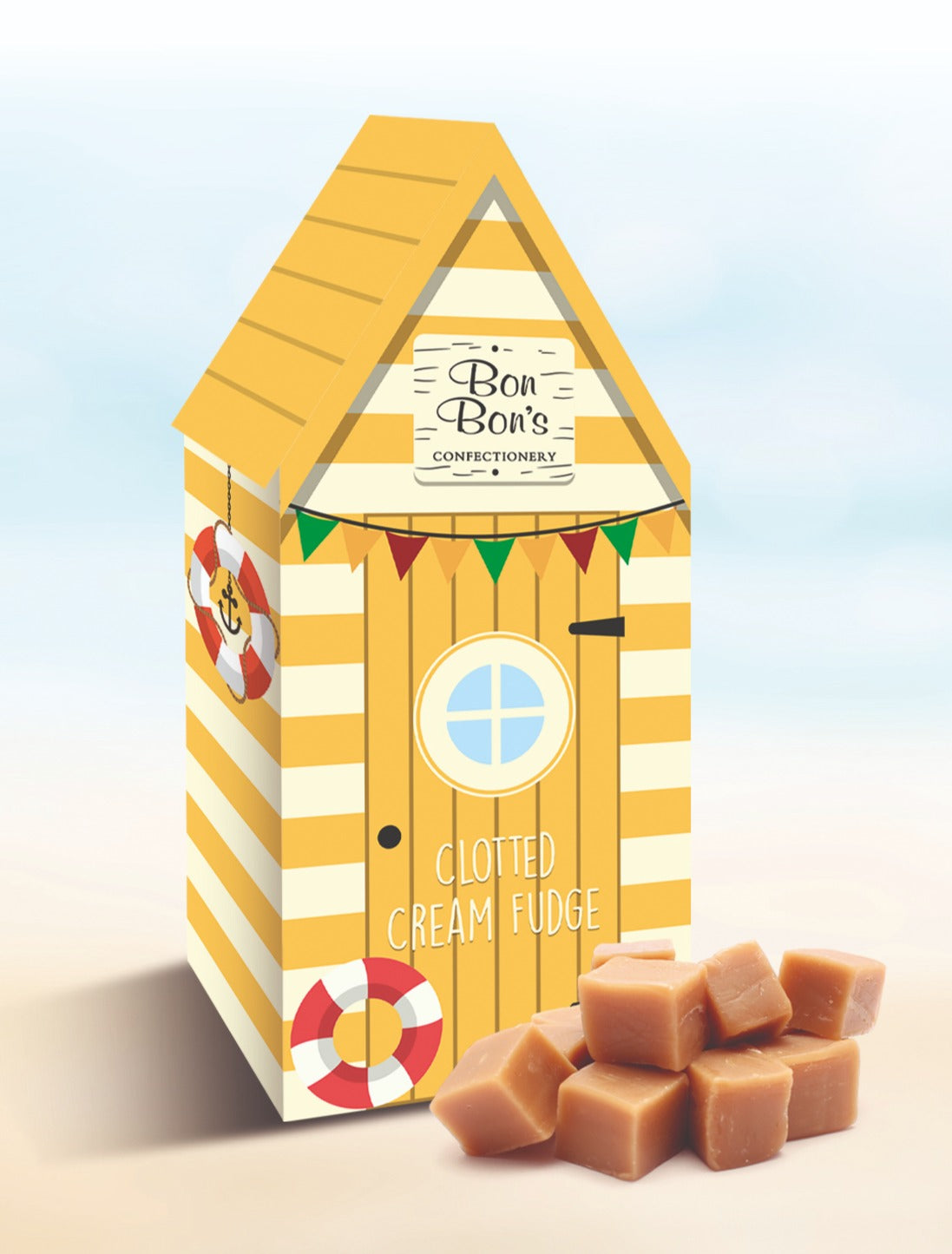BEACH HUT - CLOTTED CREAM FUDGE