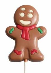 Bon Bon's Belgian Gingerbread Man Chocolate Lolly 30g