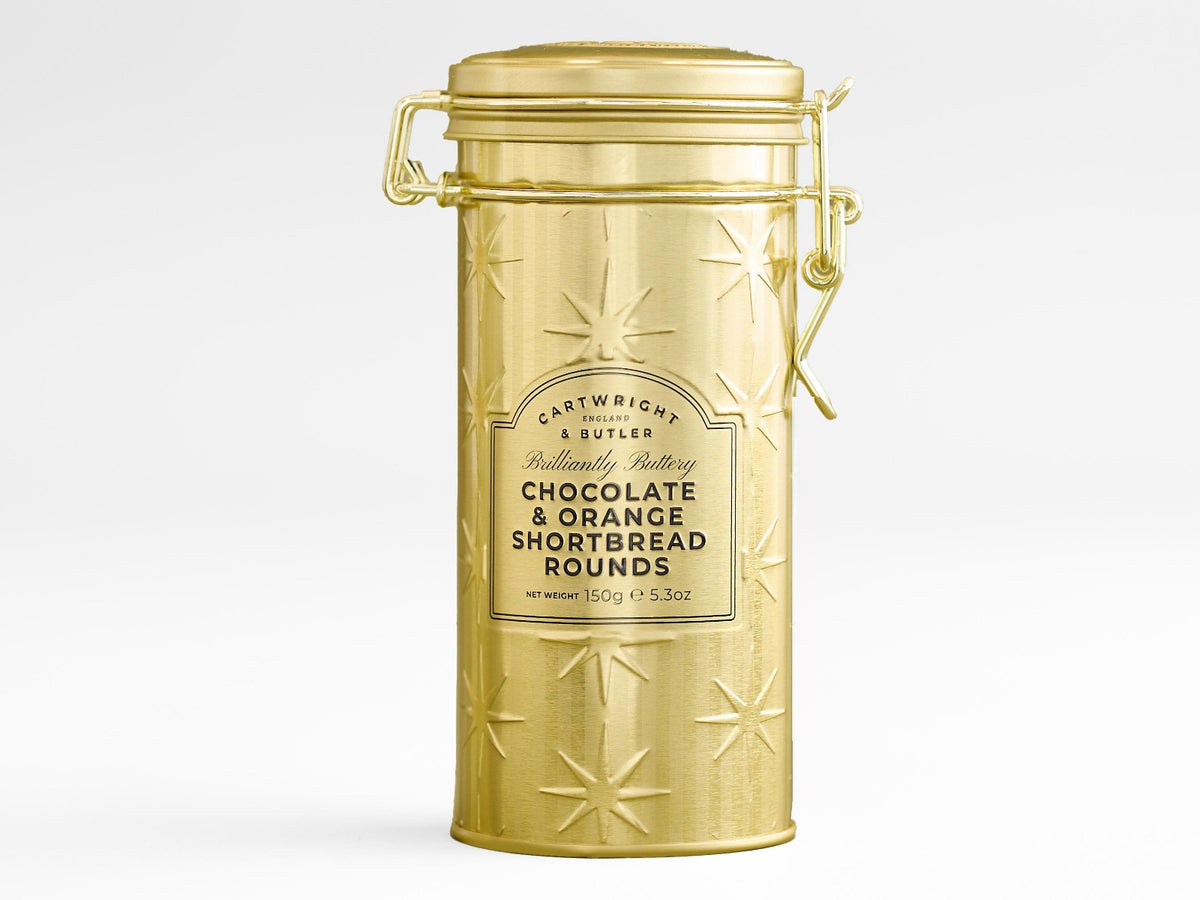 Cartwright & Butler Christmas Chocolate & Orange Shortbreads Tin 150g