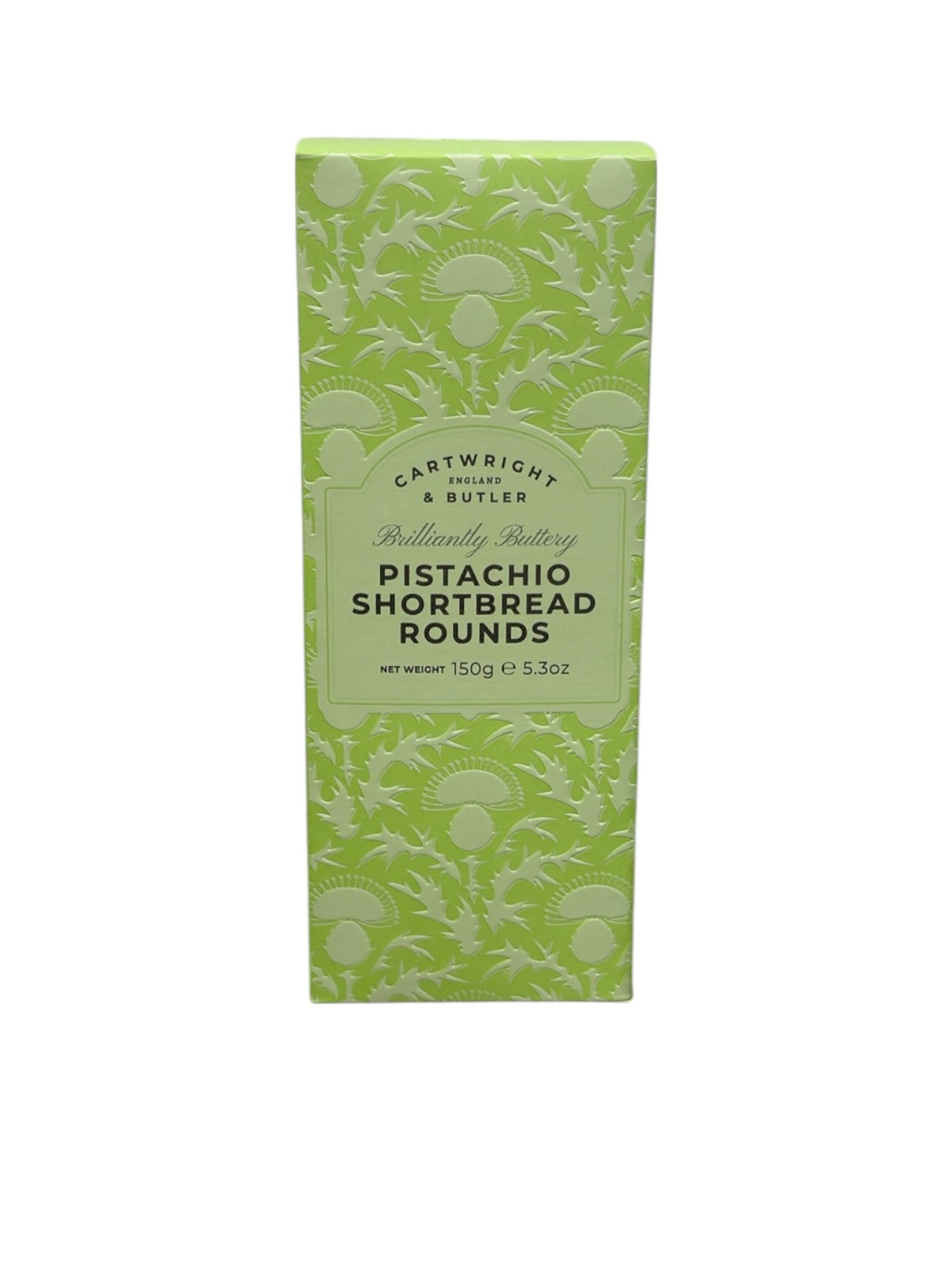 Cartwright and Butler Pistachio Shortbread Rounds 150g carton