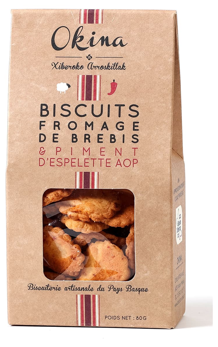 Okina Sheep’s Cheese & Espelette Chilli Biscuits 80g
