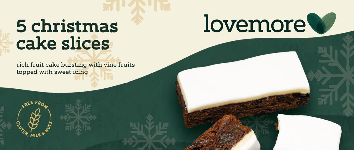Lovemore 5 Gluten Free Iced Fruit Cake Slices 260g