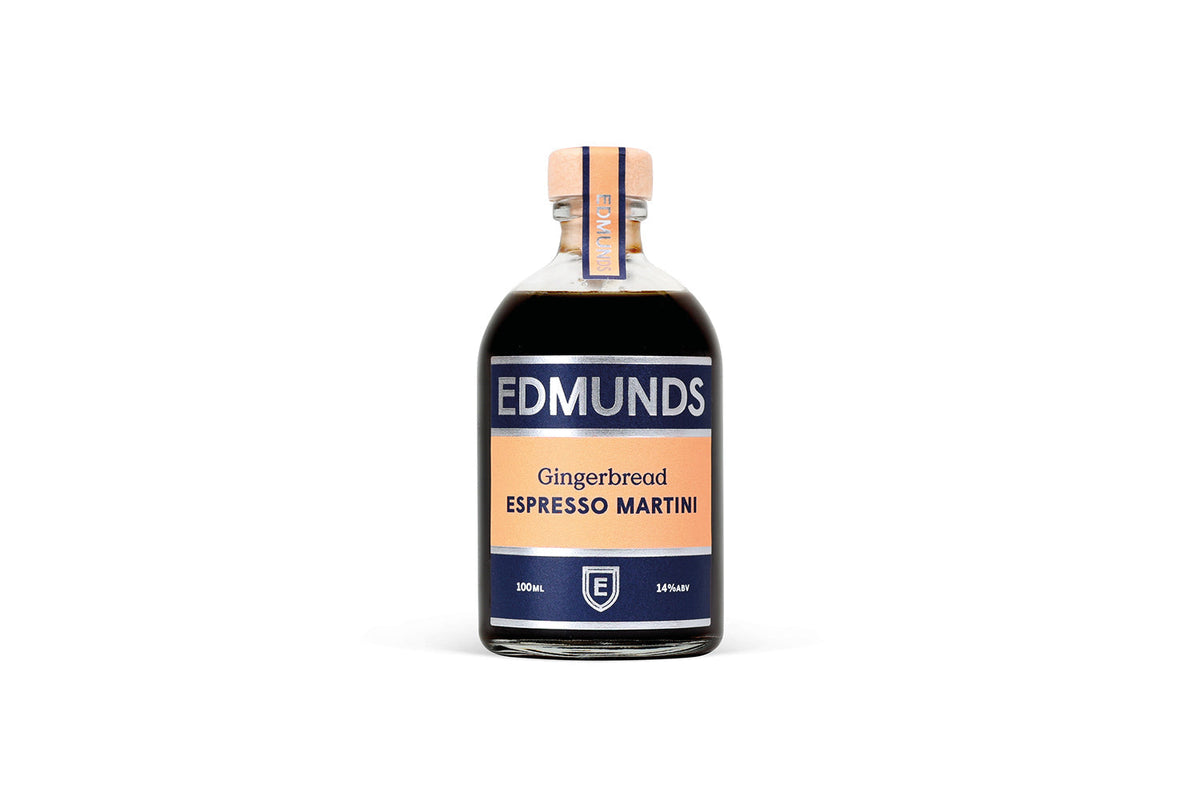 Edmunds Gingerbread Espresso Martini 100ml bottle, official manufacturer photograph
