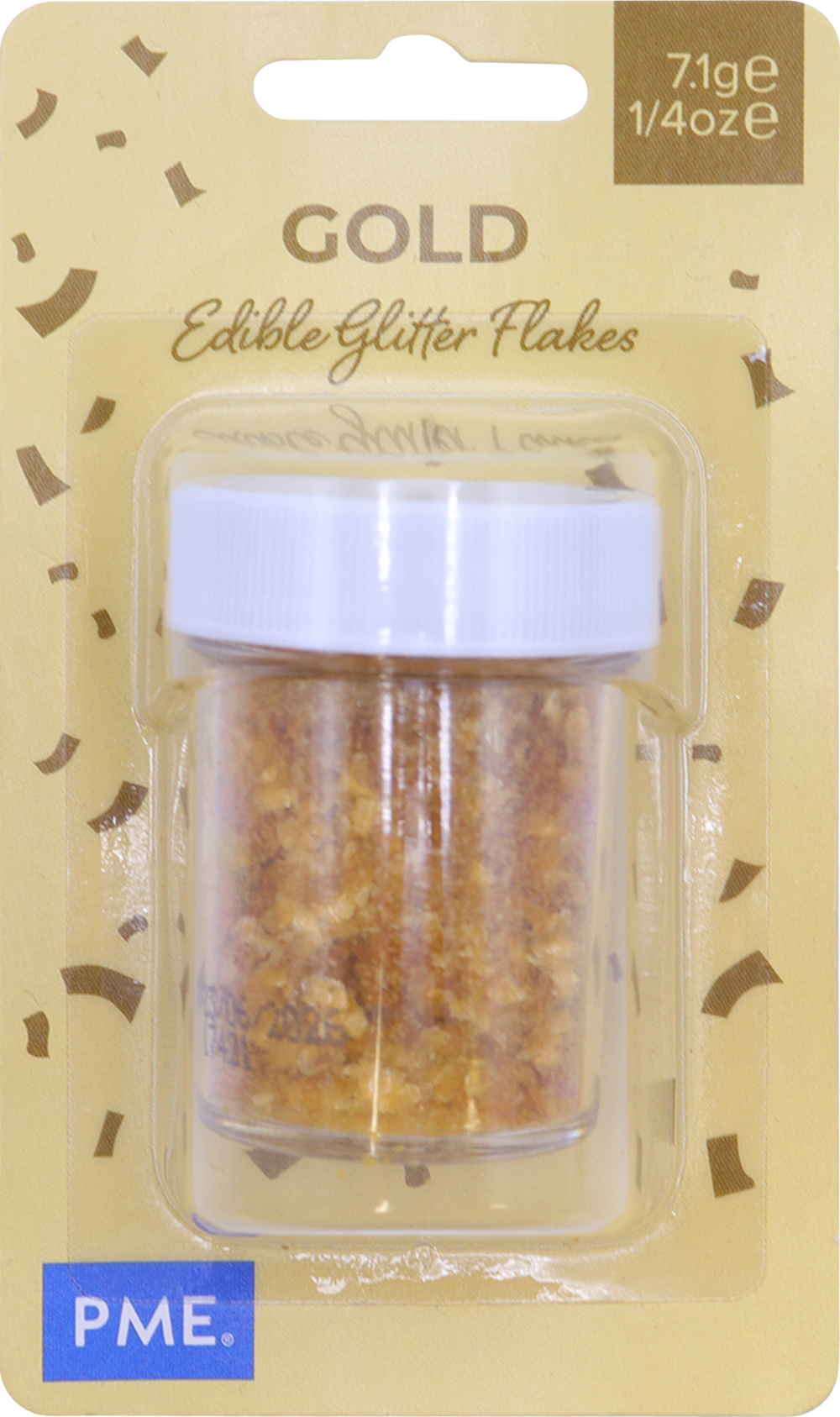 PME Gold Edible Glitter Flakes 7.1g