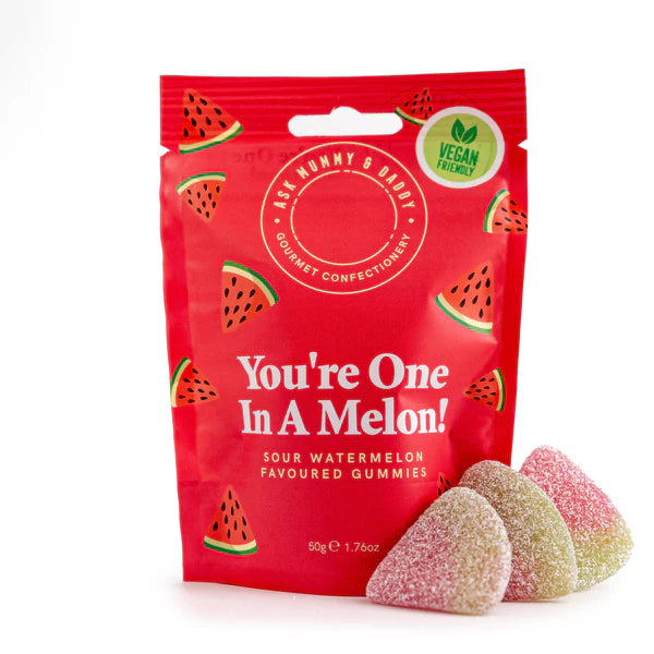ASK MUMMY & DADDY "You're One in a Million" Melon Sour Gummies 50g