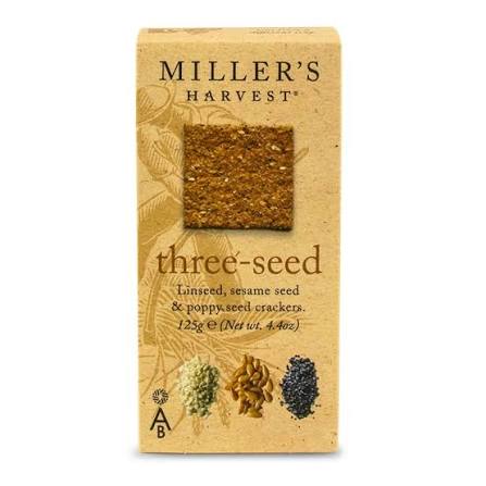 Miller’s Harvest Three-Seed Crackers 125g