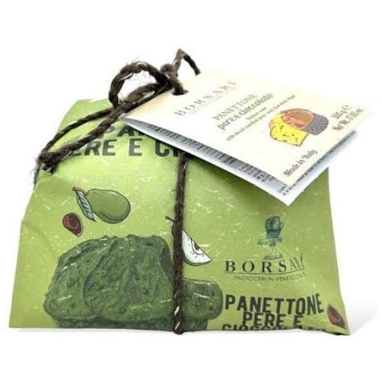 Borsari Pear & Chocolate Chip Hand-Wrapped Panettone