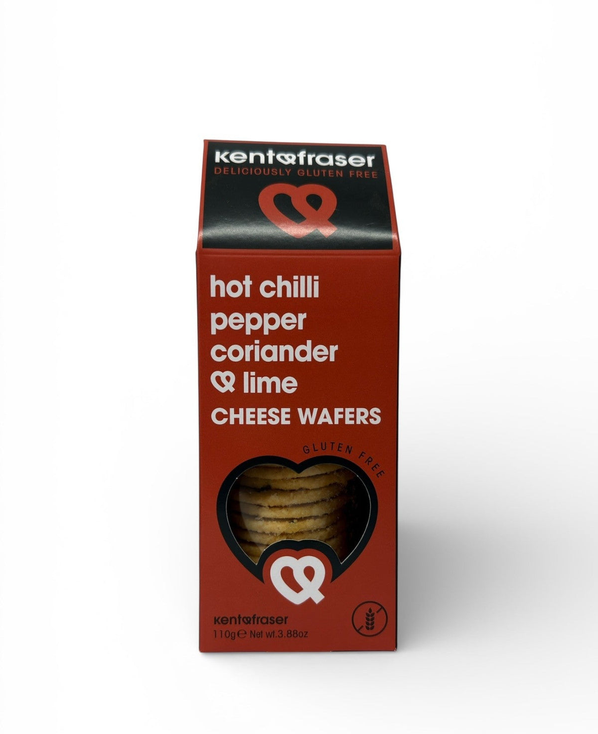 Kent & Fraser Gluten Free Chilli Pepper, Coriander and Lime Cheese Wafers