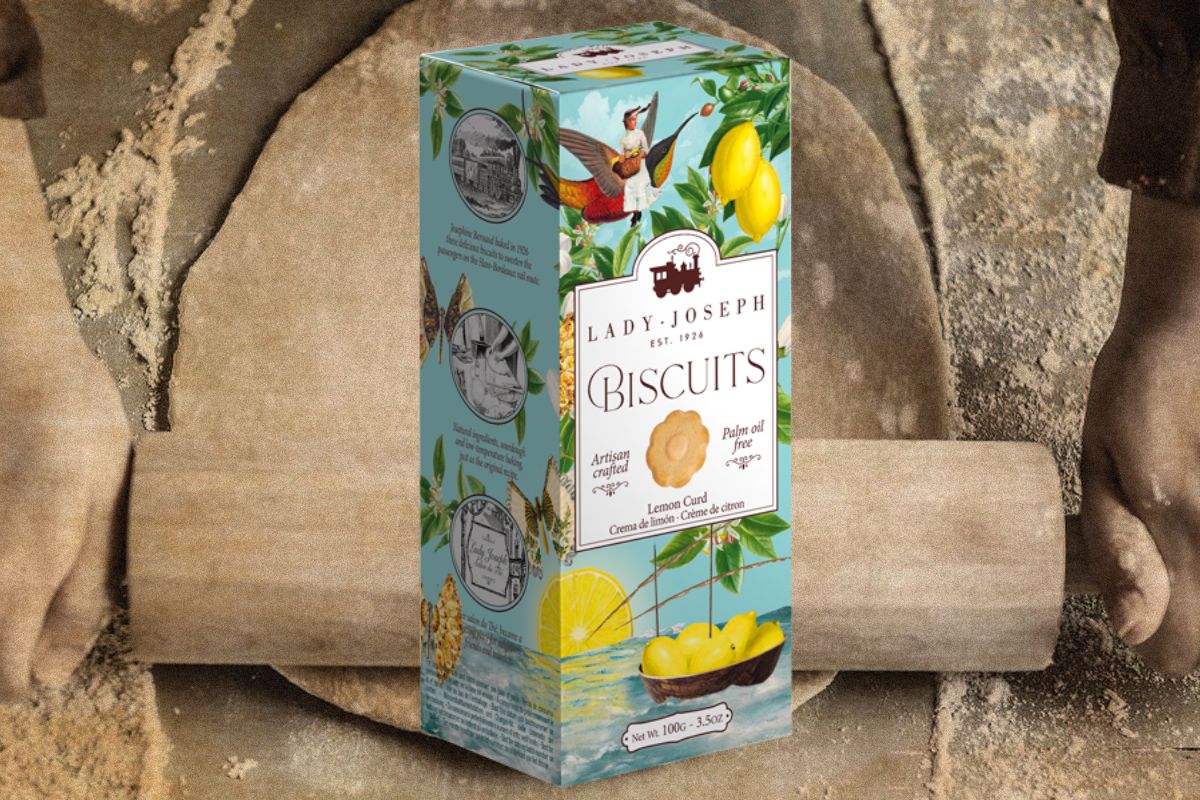 Lady Joseph Lemon Curd Biscuits 100g blue illustrated box