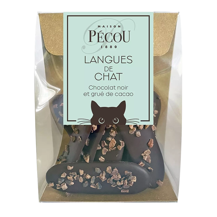 MAISON PECOU Dark Chocolate Langue de Chat 80g