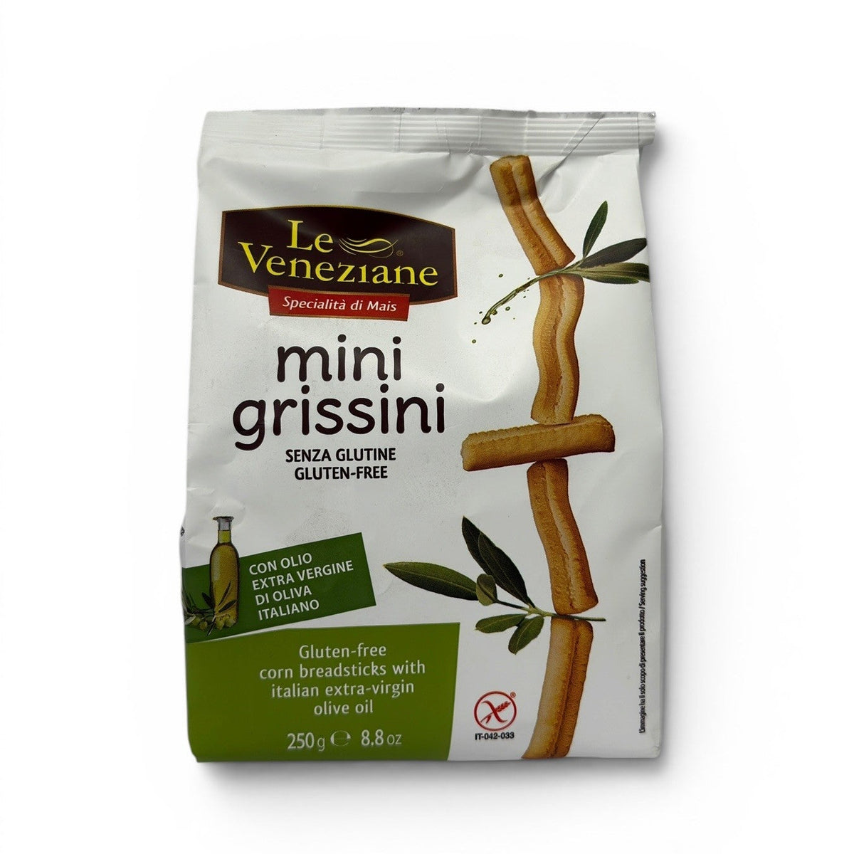 Le Veneziane Gluten Free Mini Grissini Evo Oil 250g
