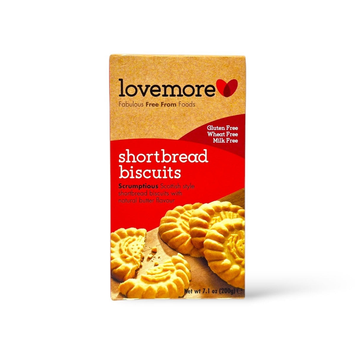 Lovemore Gluten Free Shortbread Biscuits 200g
