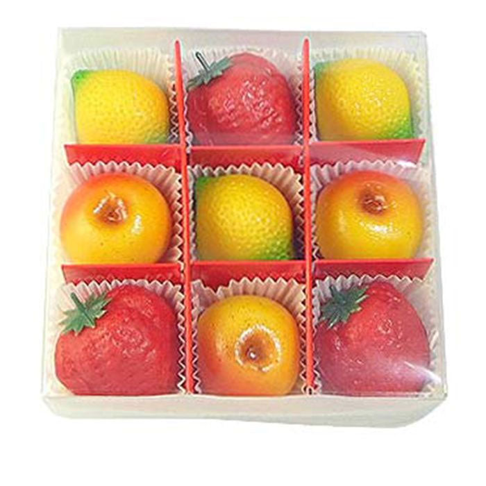 Nmk Marzipan Fruit 9 Piece Square Pack 30% Almond 225g