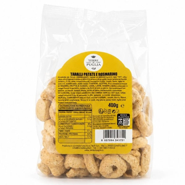Terre di Puglia Taralli Patate e Rosmarino 400g