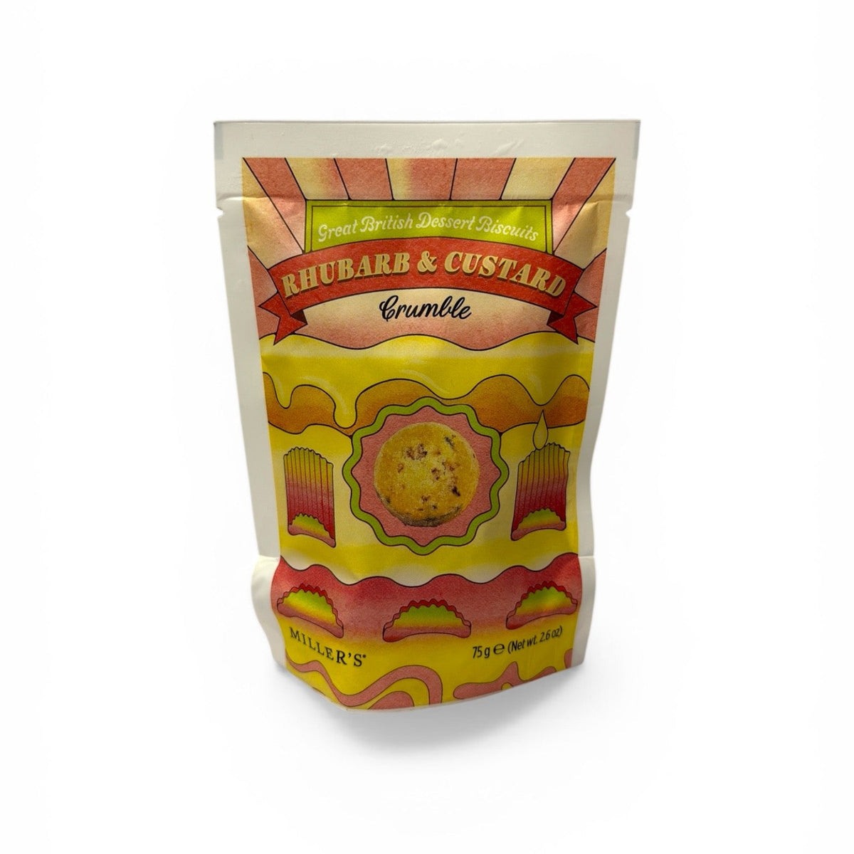 Miller's Great British Desserts Rhubarb & Custard Crumble Biscuits
