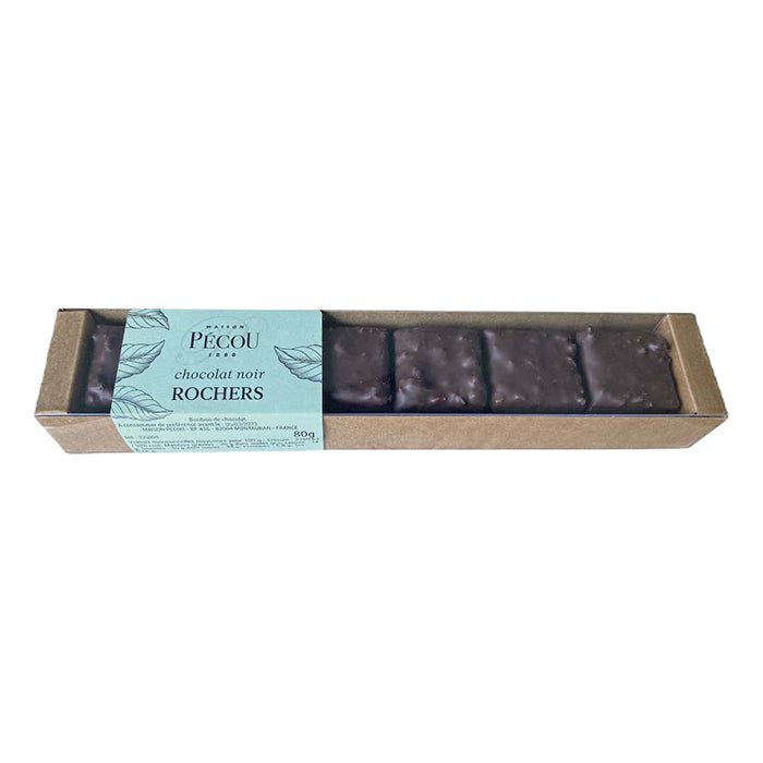 Maison Pécou Dark Chocolate Hazelnut Rochers 80g