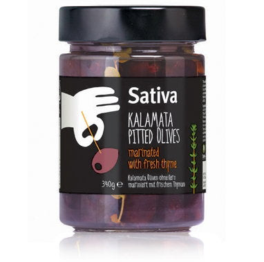 Sativa Kalamata Pitted Olives with Thyme 350g jar