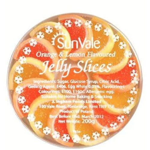 Sunvale Orange & Lemon Flavoured Jelly Slices 200g