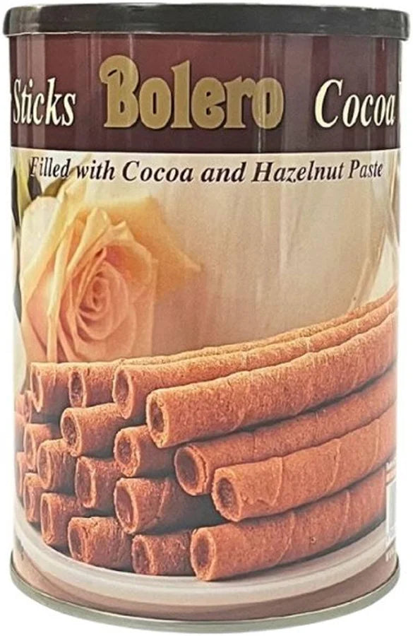 Bolero Cocoa Wafer Sticks Tin 400g