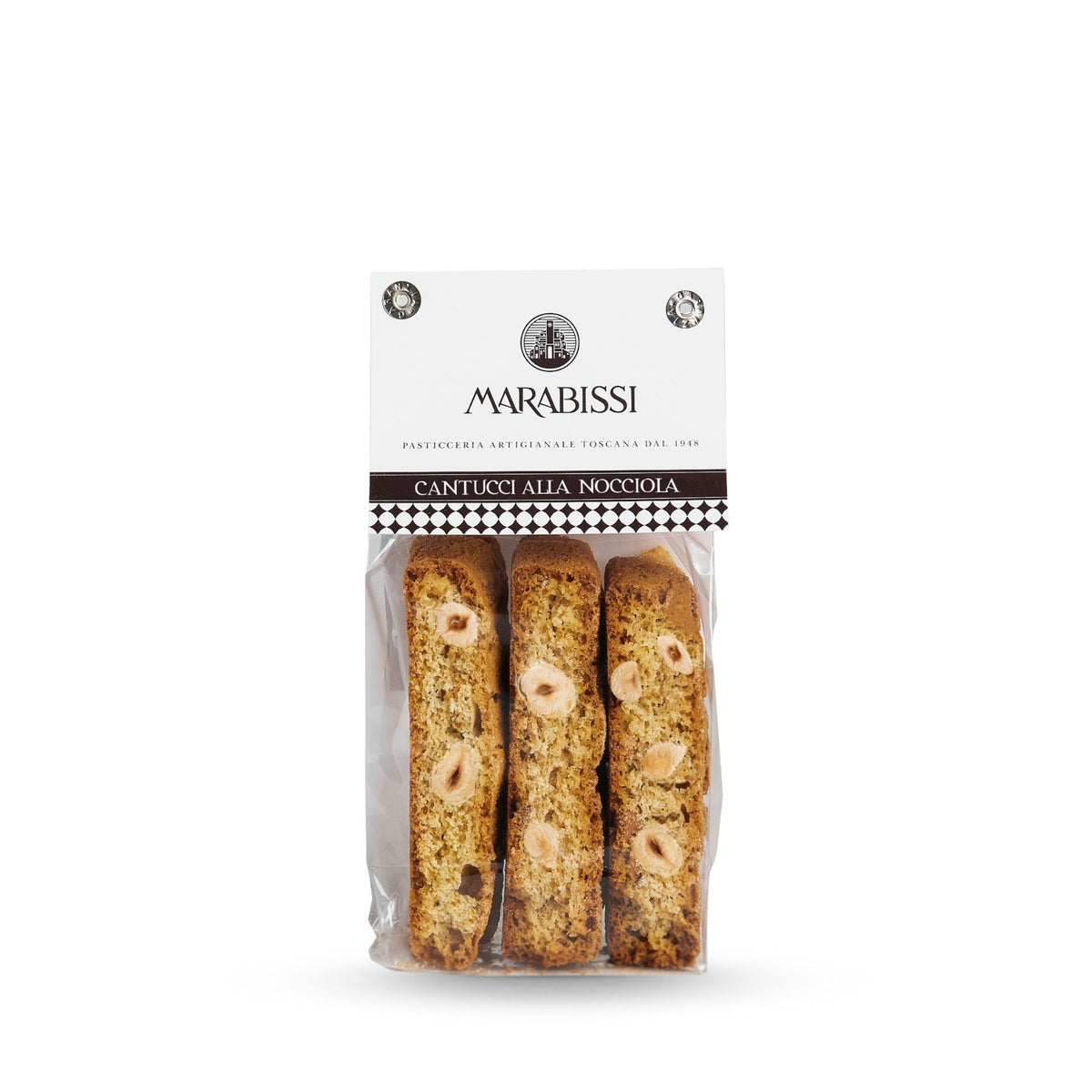 Marabissi Hazelnut Cantucci (Bag) 120g — exact supplier pack photograph