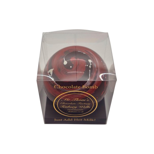 Mr Thom's Dark Salted Caramel Hot Chocolate Bomb Gift Box 80g — exact supplier pack photograph