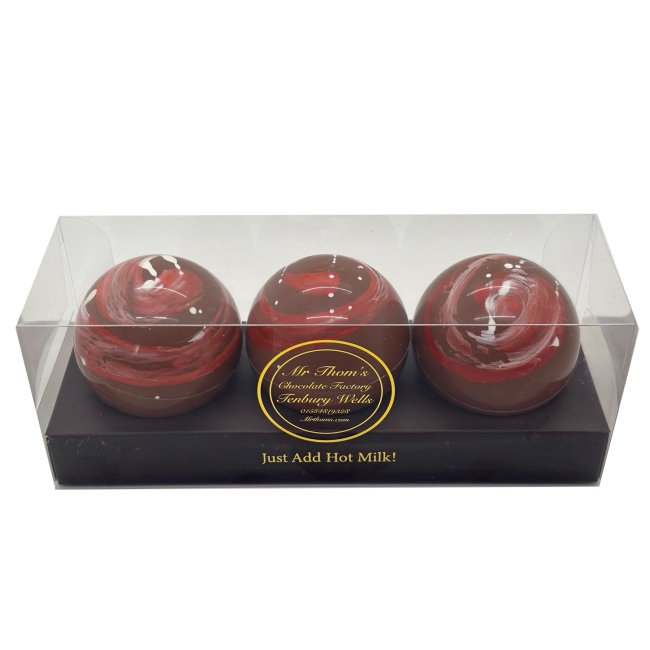 Mr Thom's Triple Mini Milk Chocolate Bombs Gift Box 90g — exact supplier pack photograph