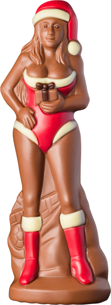 Weibler decorated hollow milk chocolate Christmas woman 150g