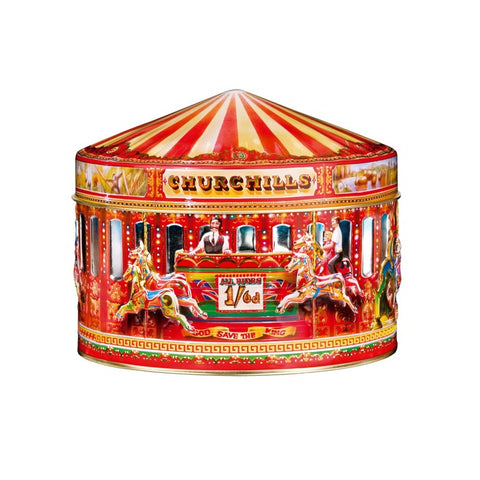 CHURCHILL'S CONFECTIONERY Carousel Tin with Petticoat Tails Shortbread 225g