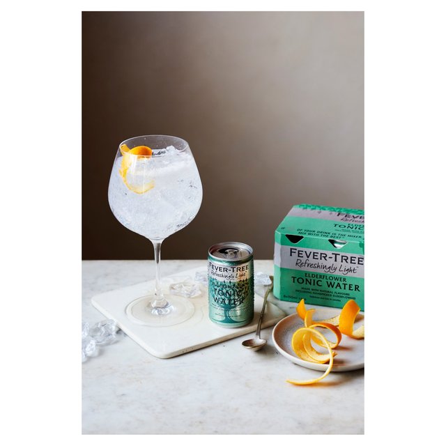 Fever-Tree Refreshingly Light Elderflower Tonic Water Cans 8 x 150ml