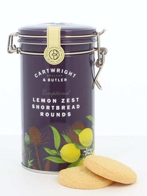 CARTWRIGHT & BUTLER Lemon Zest Shortbread Rounds Tin 200g