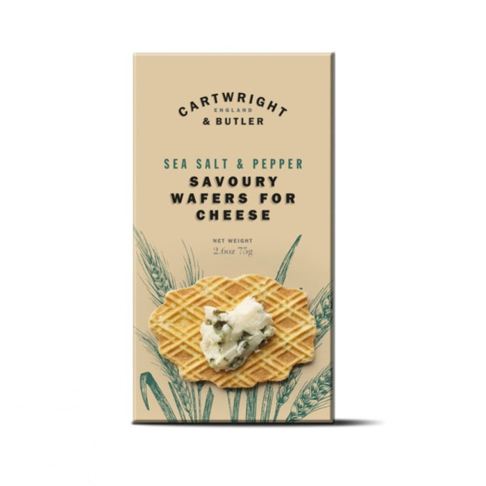 Cartwright and Butler Sea Salt and Black Pepper Cheese Wafers 75g pack