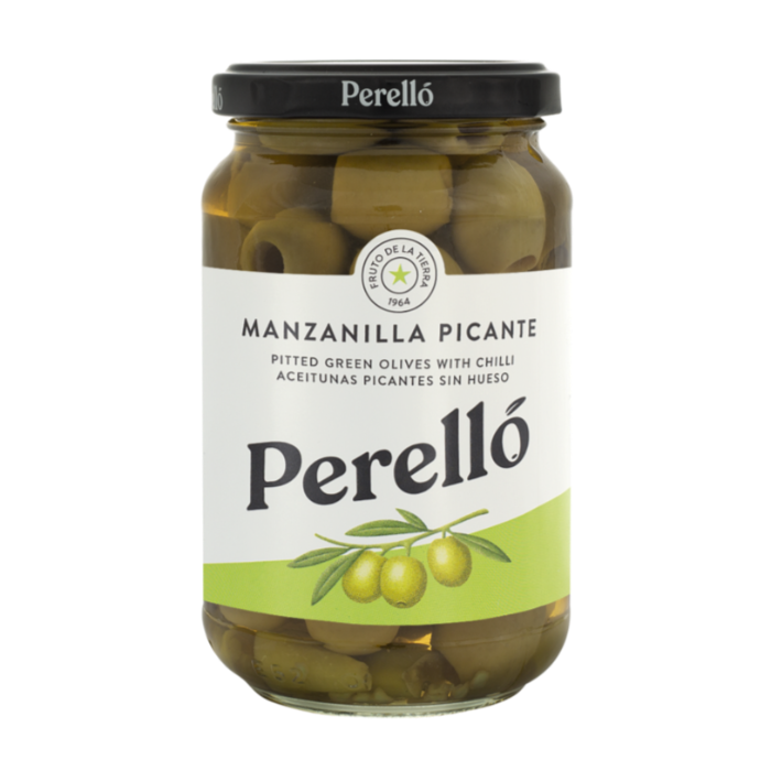 Perello Manzanilla Spicy Pitted Olives 160g