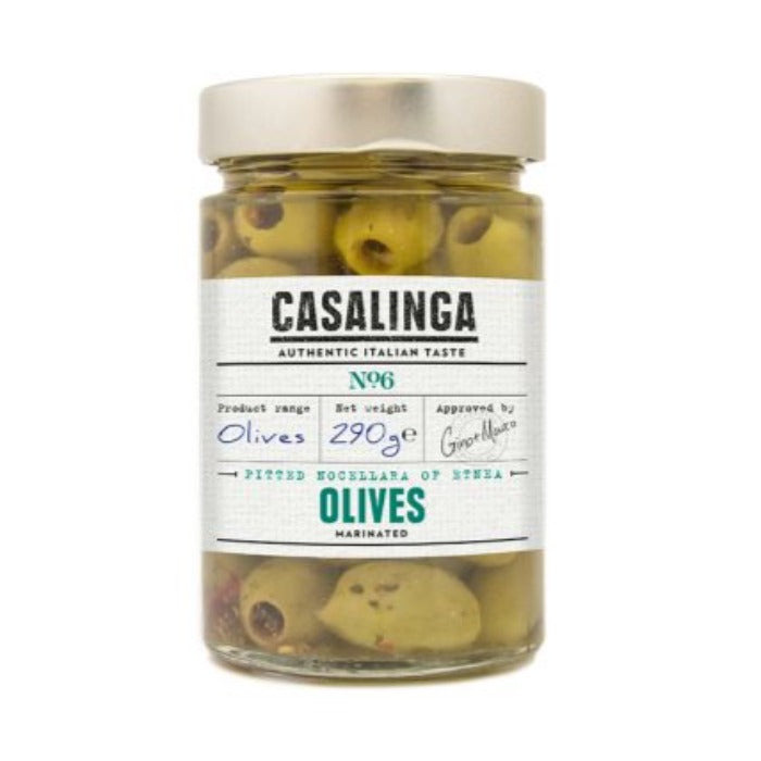 Casalinga Marinated Pitted Nocellara of Etnea Olives 290g