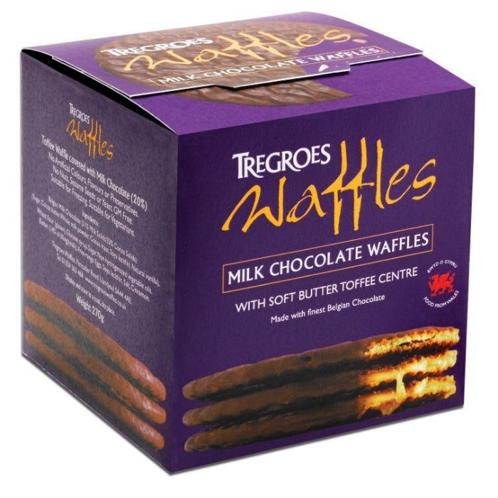 Tregroes Milk Choc Coated Waffles 270g